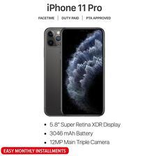 Apple iPhone 11 Pro - 5.8  Super Retina Display - 4GB RAM - 64GB ROM - Face ID
