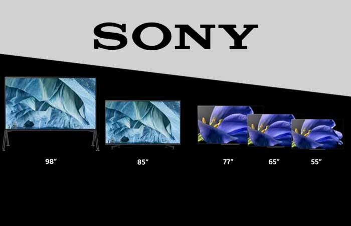 sony a9g tv sizes in Pakistan