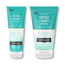 Deep Clean Purifying Clay Cleanser & Mask + Neutrogena Deep Clean Purifying Cooling Gel Scrub