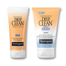 Deep Clean Cream Cleanser Oil-Free + Neutrogena Deep CleanÂ® Gentle Scrub