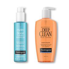 Deep Clean Facial Cleanser + Neutrogena Hydro Boost Hydrating Cleansing Gel & Oil-Free Makeup Remover with Hyaluronic Acid