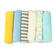 Gerber Baby Pack Of 6 Face Towels Blue