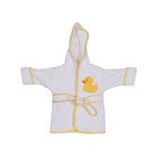 Baby Ducky Design Bathrobe - White & Yellow 