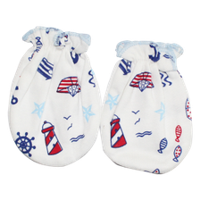 Little Star Baby Mittens Boat Blue