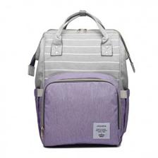 Baby Diaper Bag (Waterproof) Purple & Grey