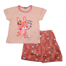 Shirt & Short Set Happy Happy Bunny Pink