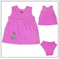 FROCK WITH PENTY Dark Pink