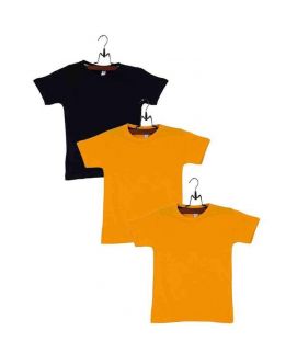 Cotton T-shirts Boys Pack of 3 Yellow & Black