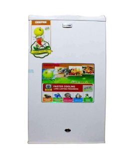 Geepas Single Door Fridge & Mini Refrigerator - White