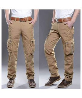Men's Camel Brown Cargo Pants