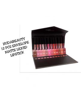Huda Beauty 12 Pcs Envelope Matte Liquid Lipstick Set