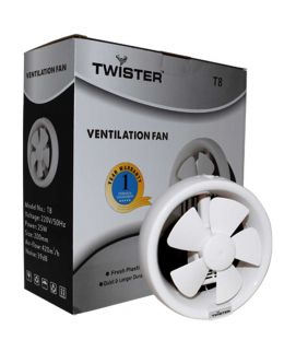 Twister Window Glass Exhaust Fan 8 Inch
