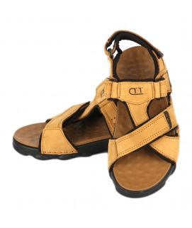 Camel Leather Sandals for Men