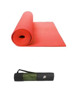 Yoga & Gym Mat With Bag 6mm Red