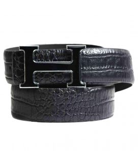 Pure Black Leather Belt