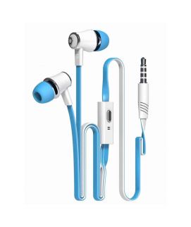White And Blue Langsdom Earphones With Microphone Super Bass Earphone