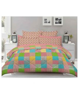 Pink Double Bed Sheets With 2 Pilow Cover