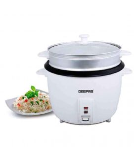 Geepas G R C4327 Automatic Rice & Pressure Cooker White
