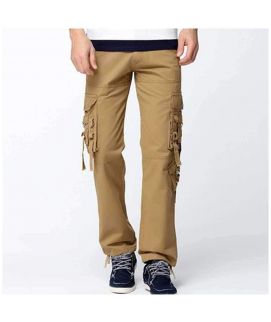 Men's Comfortable Camel Brown Cargo Pants