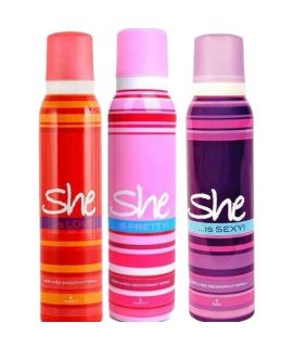 Pack of 3 She's Perfume Deodorant