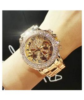 Women's Gold Crystal Diamond Watches
