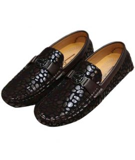 Dark Brown & Black Stylish Loafers For Men