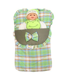 Baby Carry Nest Checks Style Green