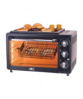 Anex AG 3069TT Oven Toaster For Convection B.B.Q Grill, Rotissrie And Fish Grill Black