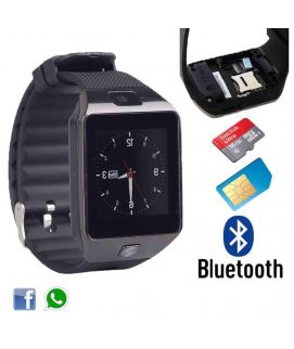 GSM Black Smart Watch with Sim, Memory Card & Camera