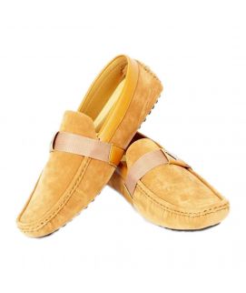 Men's YNG Camel Brown Leather Loafers