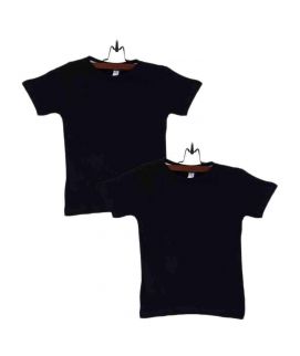 Boys Pack of 2  Black Cotton T-Shirts