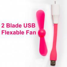 Flexible USB Air Cooling Fan For Laptop Desktops Chargers Power Bank in Pink Color