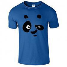 Royal Blue Panda graphics t shirt for Him