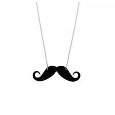 Mustache Necklace With Metal Chain