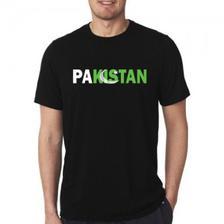 Pakistan Black Round Neck T shirt - Independence Day Special 
