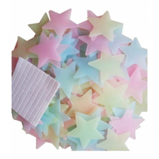 3D Stars Glow in Darkness for Decoration of Kids Room Wall and Ceiling - Pack of 100 Pieces