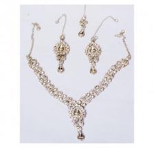 Silver Plated - White Zirconia Necklace Set