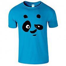 Turquoise Panda graphics t shirt for Him