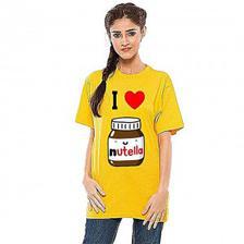 Yellow Nutella Printed T shirt For Her