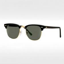 Clubmaster Black Lens Sunglasses 