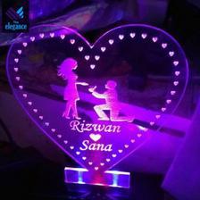 Customized Heart Lamp with LED light