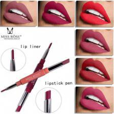 MISS ROSE Lipstick 2 in 1 Long Lasting Waterproof Pigment Matte Lipstick Pencils Moisturizer Lips