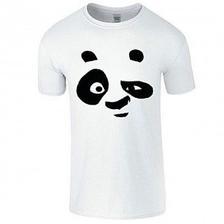 White Panda Printed T shirt For Him