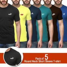 Pack of 5 short sleeves t shirt for him