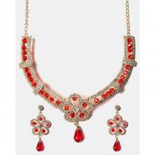 Gold Plated Zirconia Necklace Set
