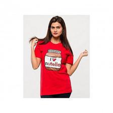 Red Nutella Printed T shirt For Her