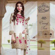 Royal Floral Embroidered Dress for her