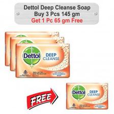 Dettol Deep Cleanse Soap Promo Pack 145gm+65gm