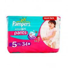 Pampers Active Girl Baby Pants 5 Junior 34pcs