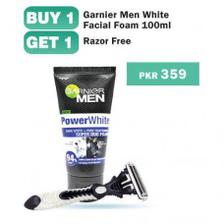 Garnier Men Turbo Light Double White Facial Foam 100ml
